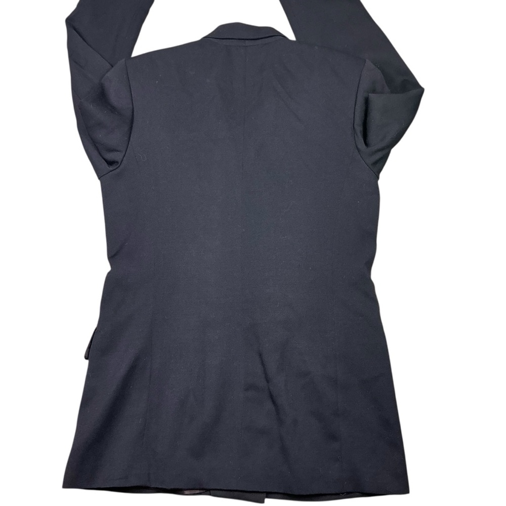 Vintage wool double breasted crown crest navy wool blazer Womens 6 USA made - Picture 6 of 7